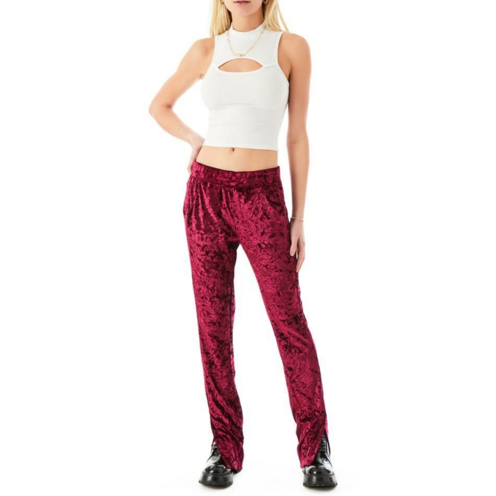 LF Emma Sam Ruby Crushed Velvet Pants